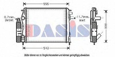 AKS DASIS 180055n -  Радиатор, охлаждение двигателя